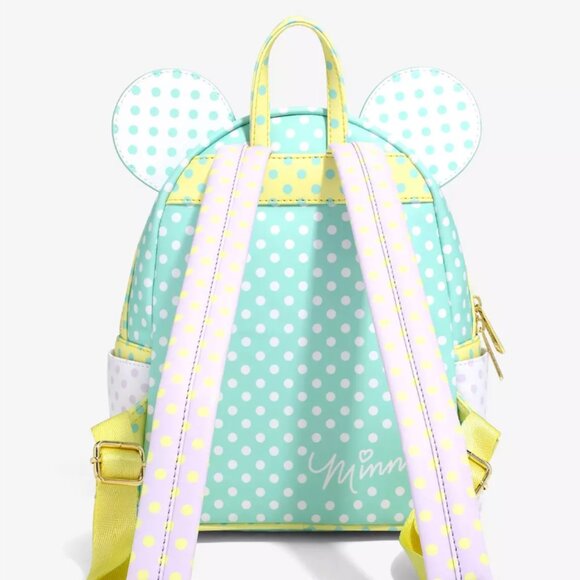 Loungefly Disney Minnie Mouse Pastel Polka Dot Mini Backpack and Wallet main image 4